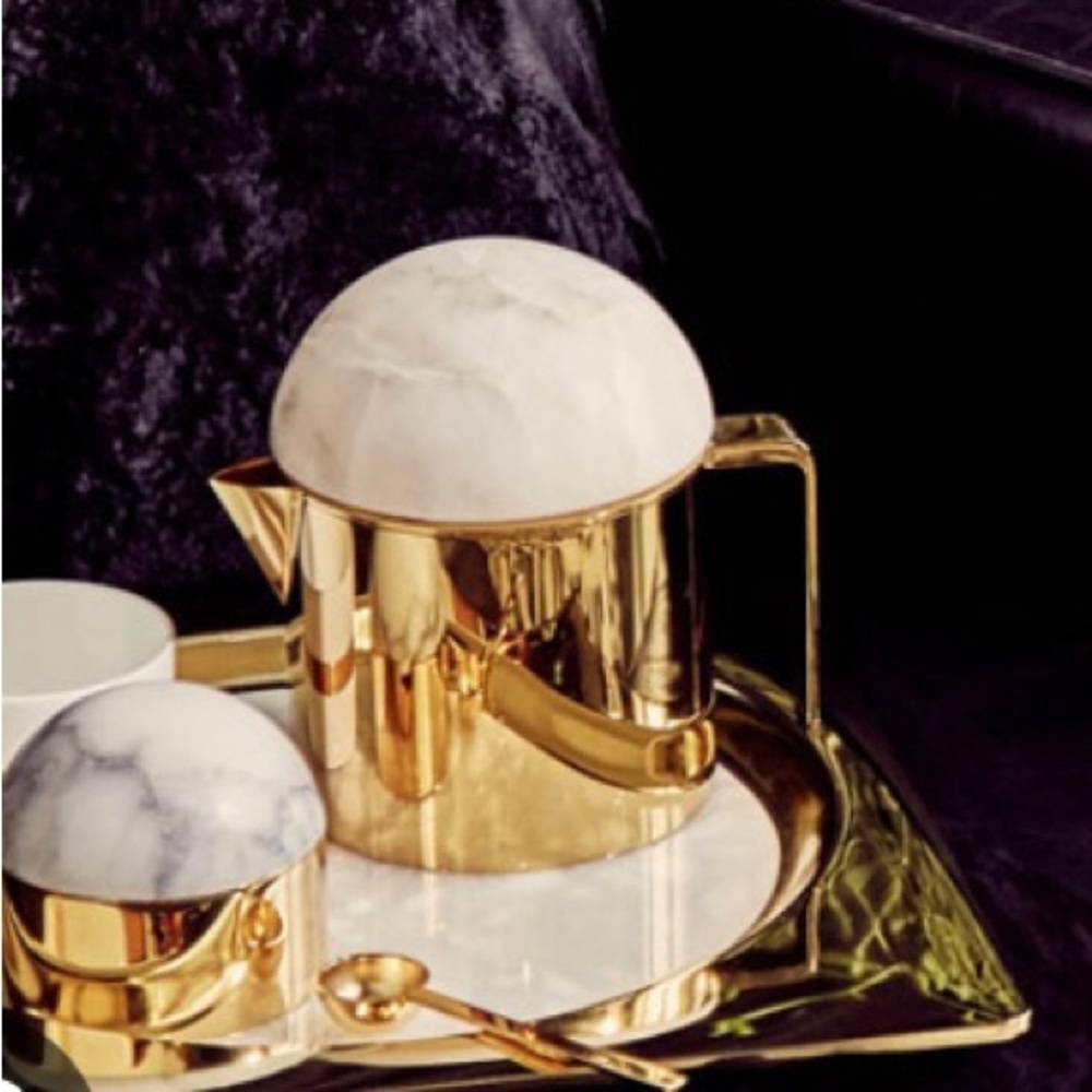 Anna by Rablabs Amare TeaPot, Gold Alabaster - Picture 3 of 16